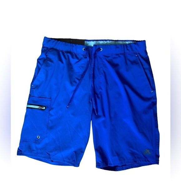 NWT Zeroxposur men’s swim shorts in bright blue size medium - Picture 1 of 9